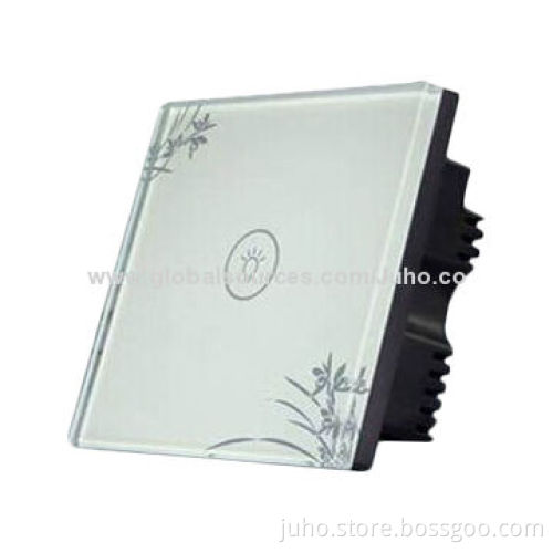 New Style Crystal PG Touch Light Switch, 1 Gang White Glass, Ideal for All Living Areas